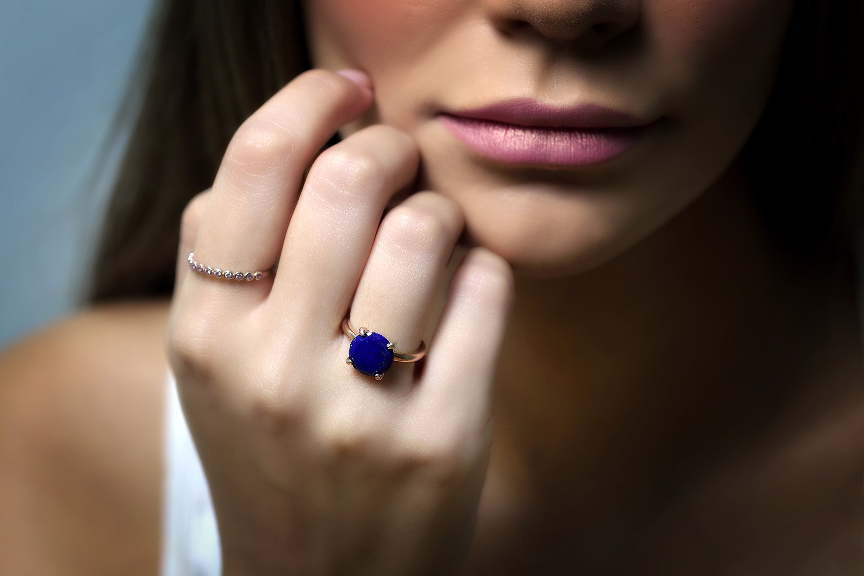 Classic Lapis Lazuli Ring in 14k Gold Rings Anemone Jewelry