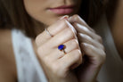 Eye-Catching Pear Lapis Lazuli Silver Ring Rings Anemone Unique