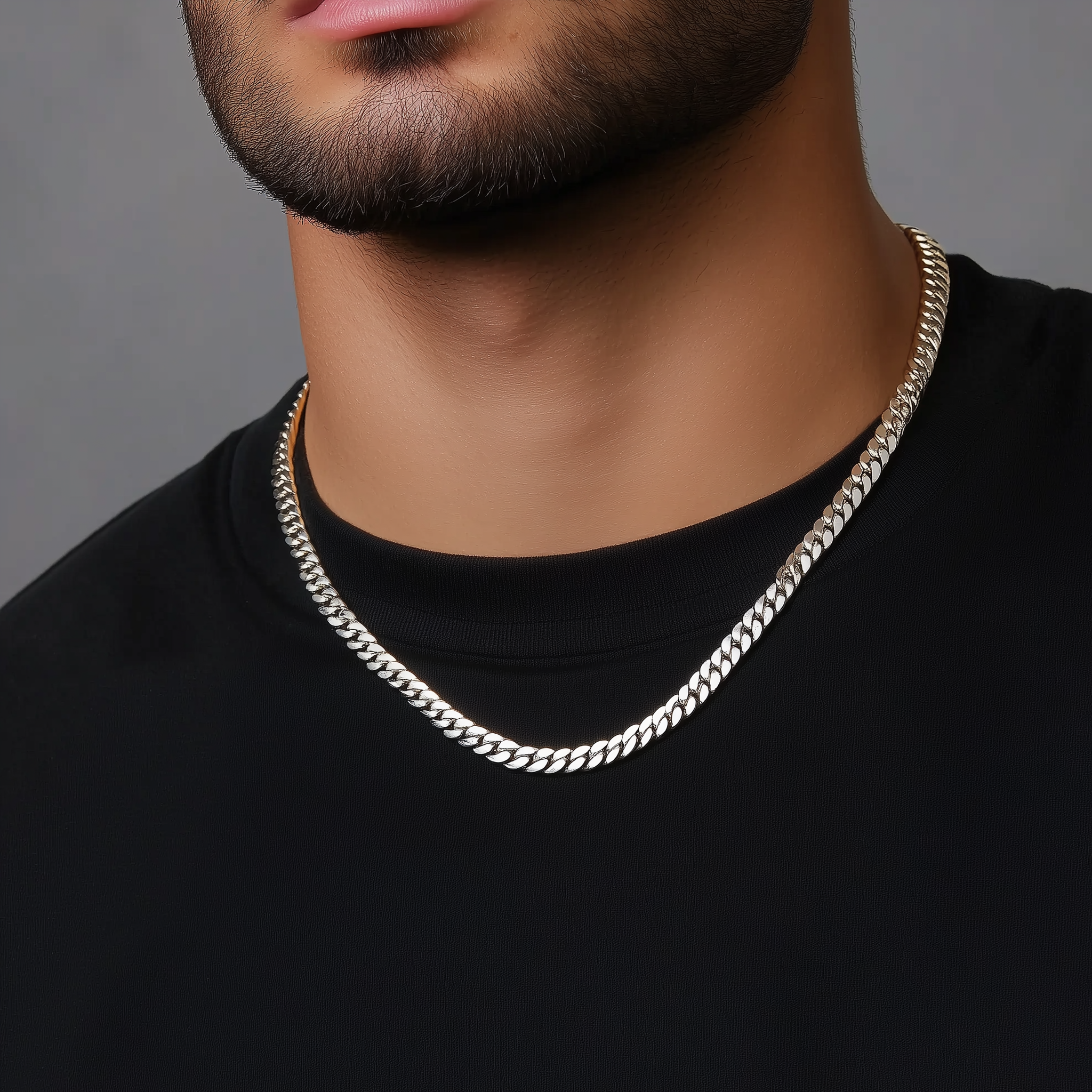 925 Sterling Silver Cuban Chain Necklace necklaces Anemone Jewelry