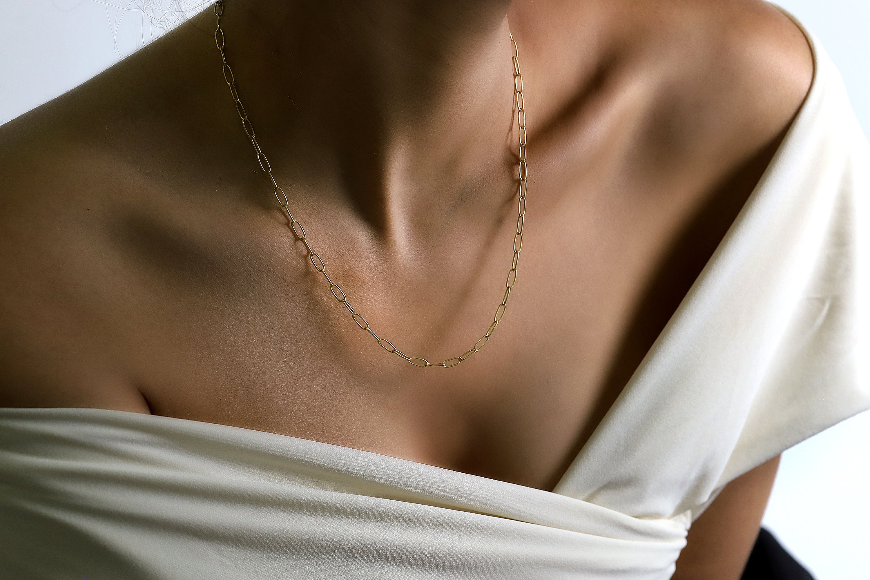 Gold Filled Oval Link Chain Necklace necklaces Anemone Jewelry