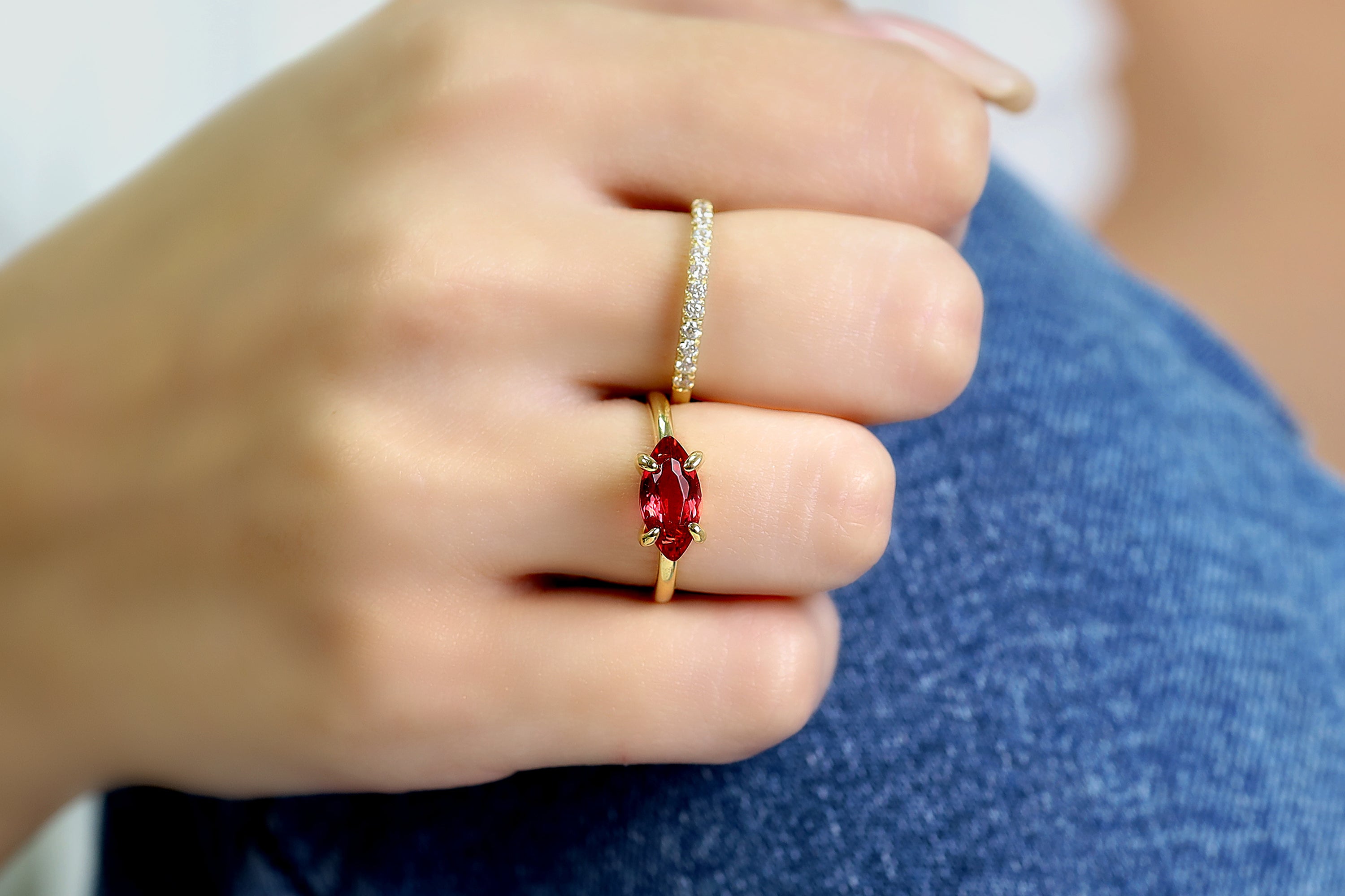Sterling Silver Marquise Cut Pink Tourmaline Ring Rings Anemone Unique