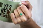 Pear Green Onyx Rose Gold Ring Rings Anemone Jewelry