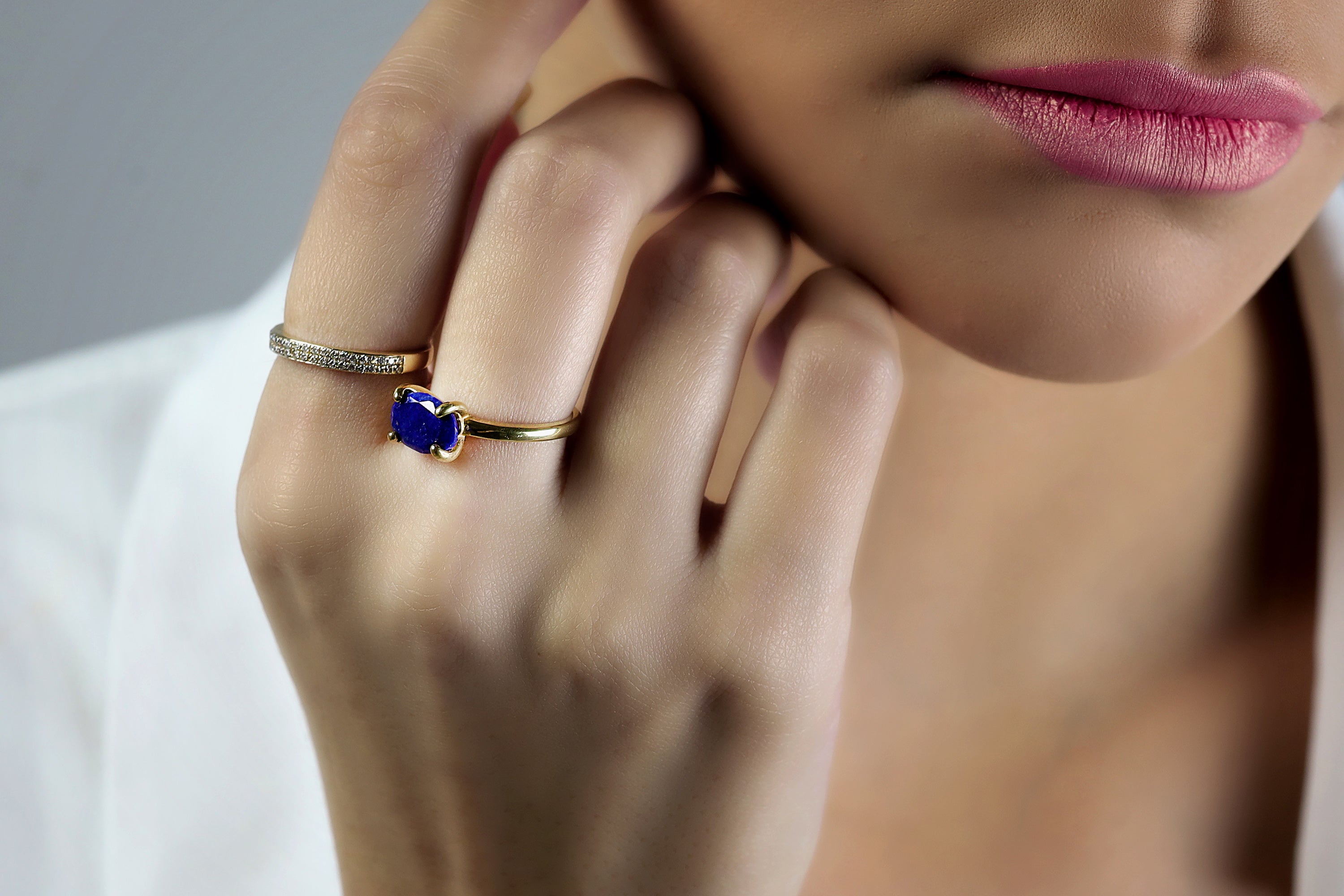 Oval Lapis Lazuli Sterling Silver Ring Rings Anemone Unique