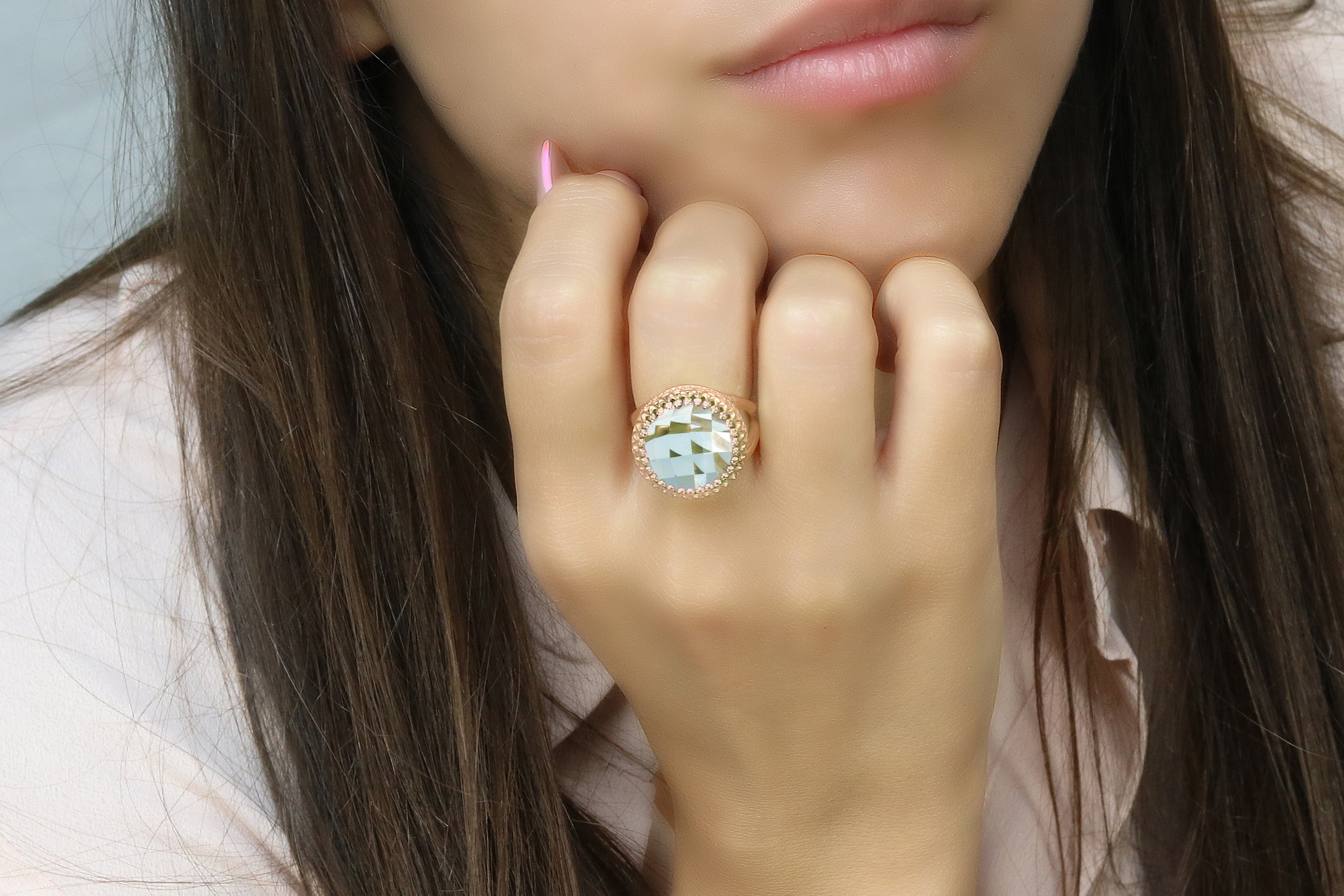 Blue Topaz Sterling Silver Ring Rings Anemone Jewelry