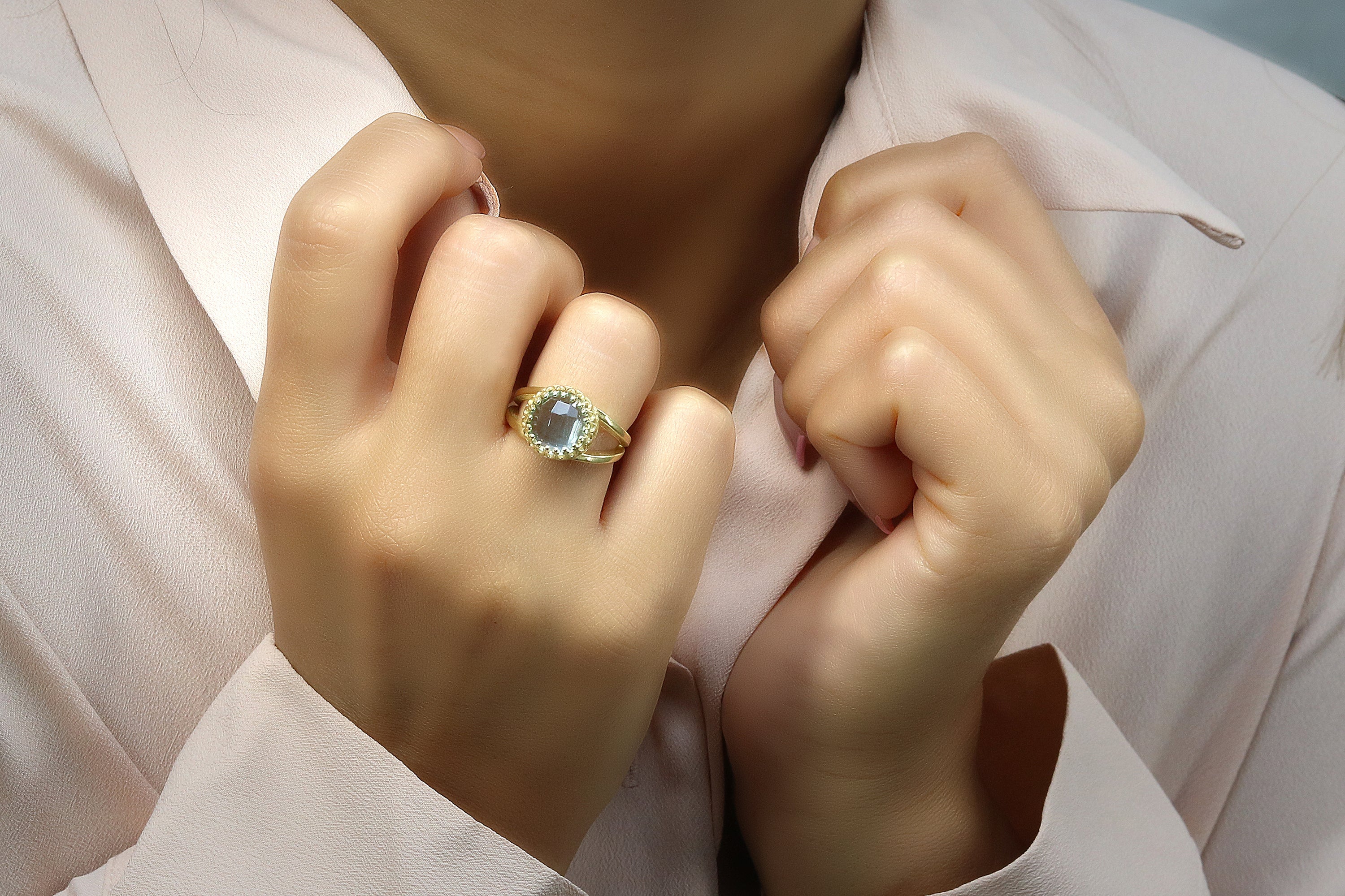 Blue Topaz Ring in 14k Gold Filled Rings Anemone Jewelry