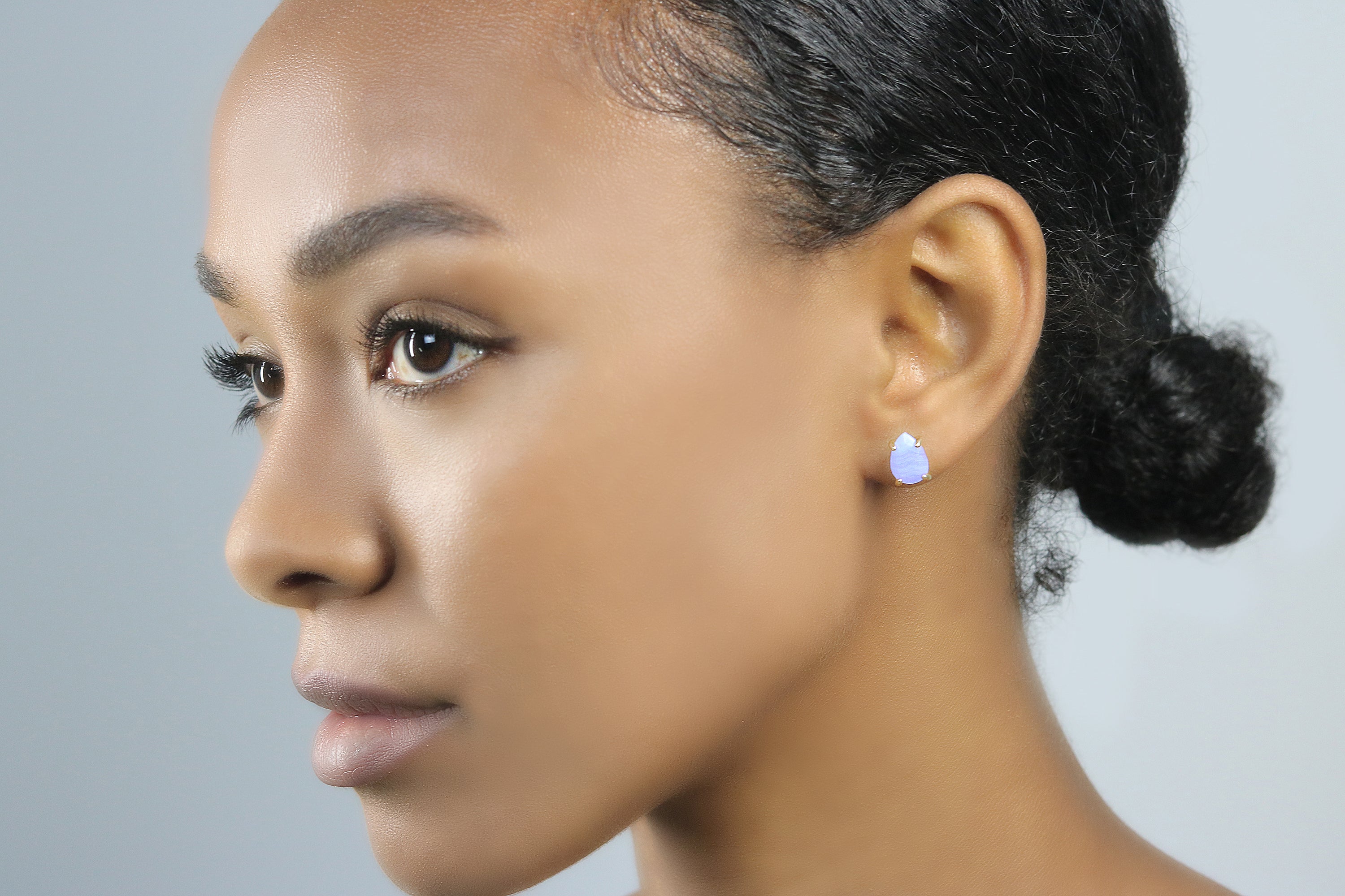 Chic Lace Agate Jewelry Earrings in Gold Earrings Anemone Unique