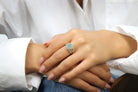 Aquamarine Gemstone in 925 Sterling Silver Rings Anemone Jewelry