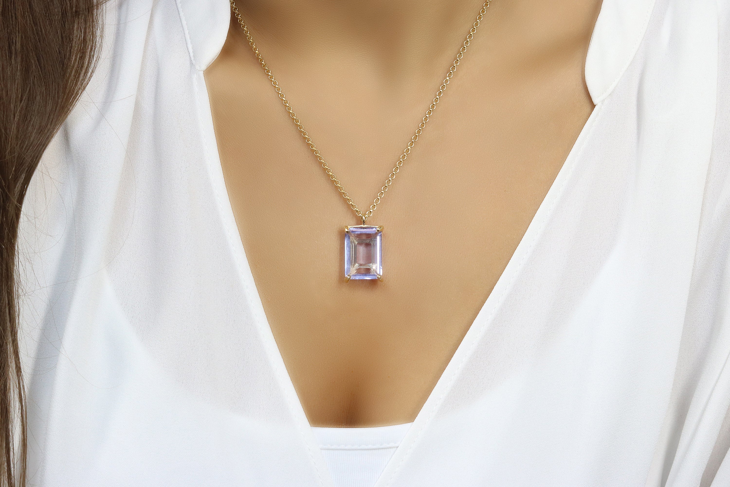 Alluring Sterling Silver Tanzanite Necklace necklaces Anemone Jewelry