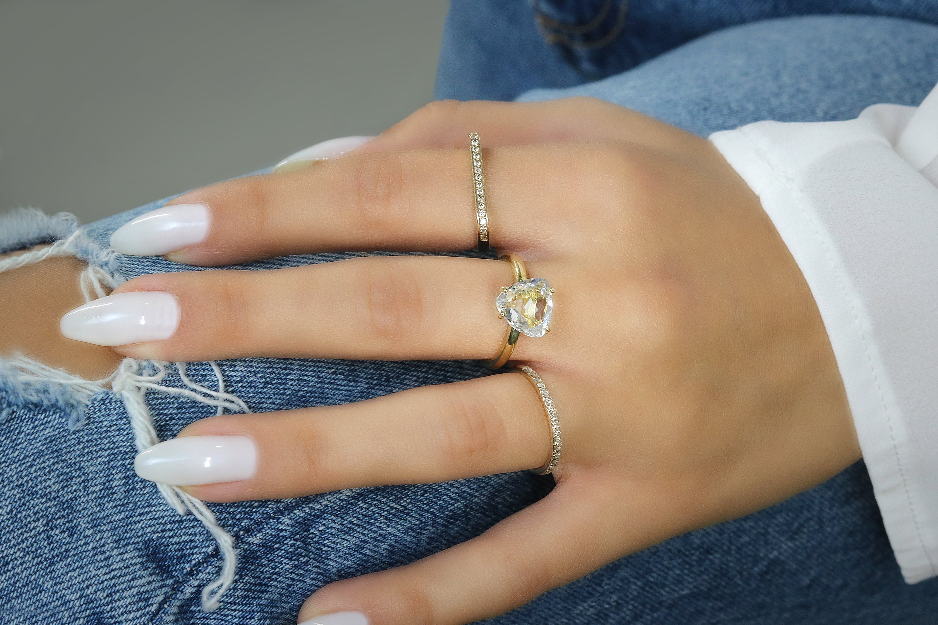 Classic Handmade Clear Quartz Ring in Sterling Silver Rings Anemone Unique