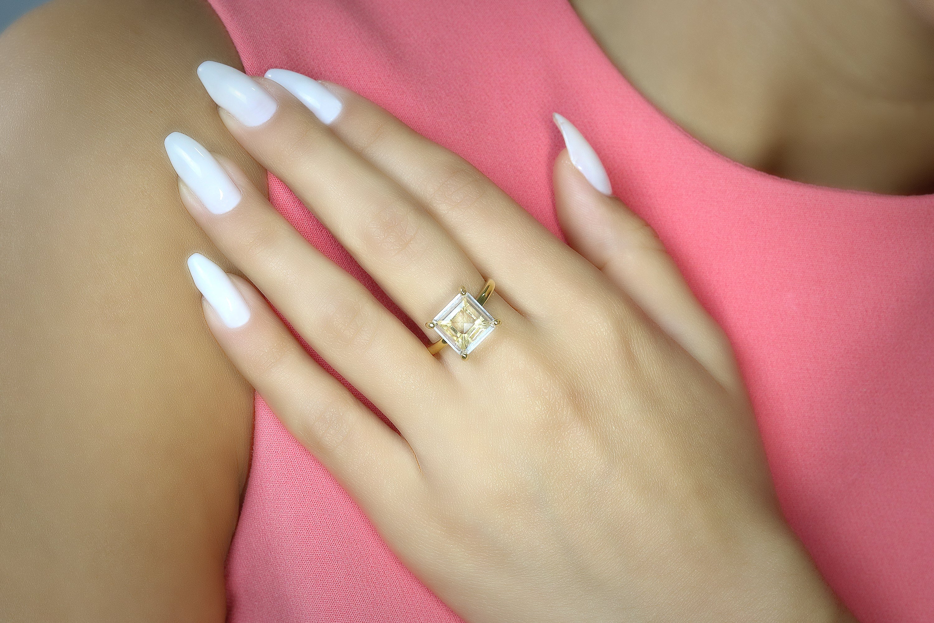 Crystal Quartz Ring in Sterling Silver Rings Anemone Unique