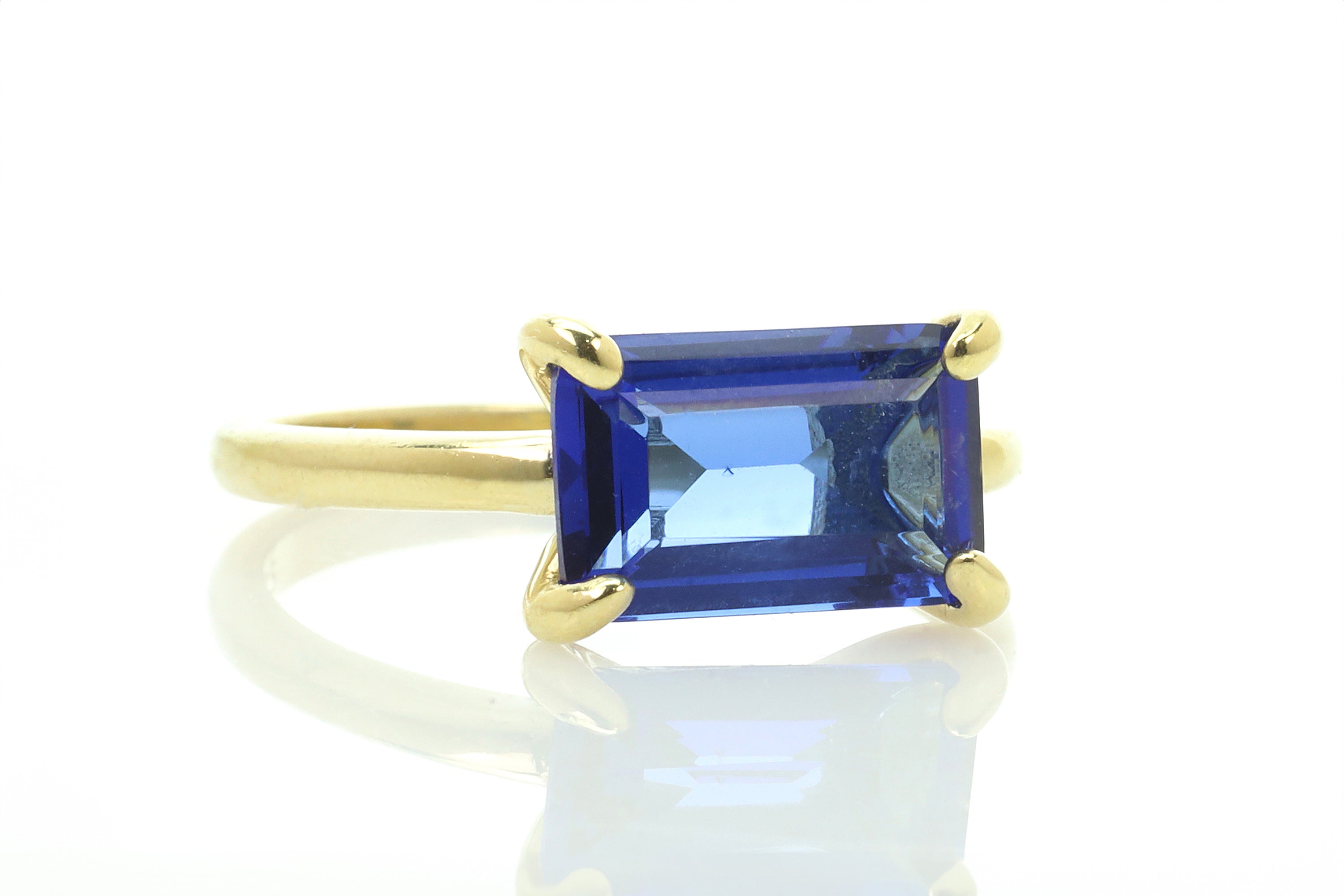 Blue Sapphire Ring in Gold Filled Rings Anemone Unique