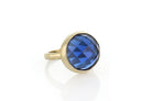 16mm Round Sapphire Bezel Set Gold Ring Rings Anemone Limited
