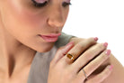 Unique Brown Tiger Eye Gold Solitaire Ring Rings Anemone Unique
