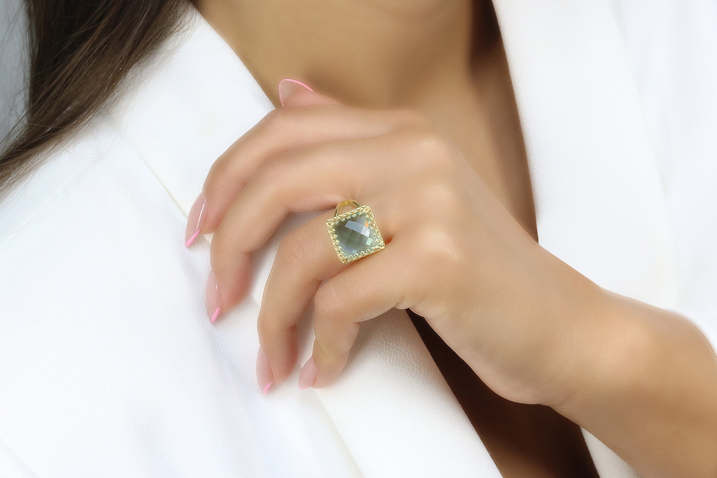 Stunning Blue Topaz in 925 Sterling Silver Rings Anemone Jewelry