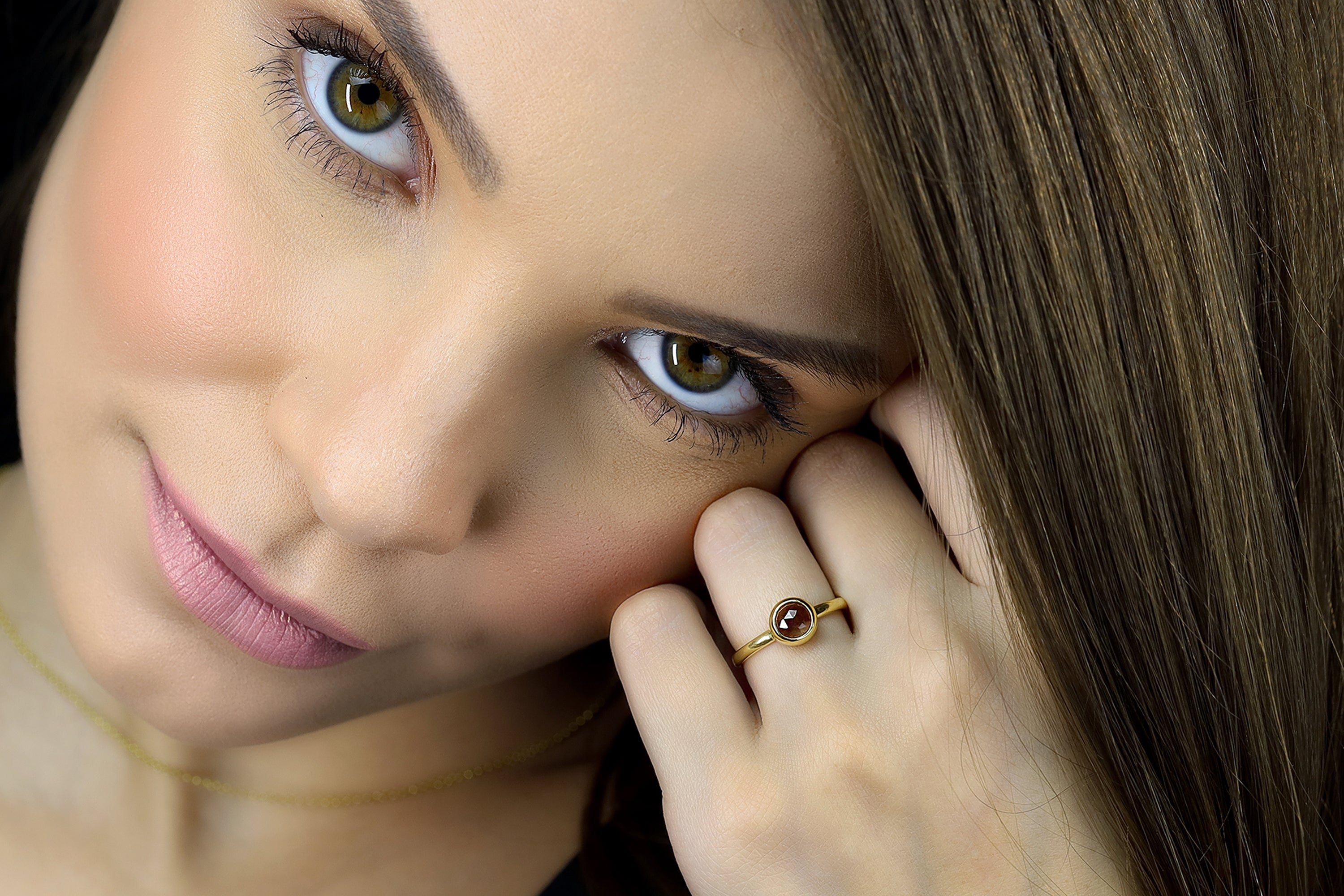 Gold Filled Smoky Quartz Bezel Set Ring Rings Anemone Limited