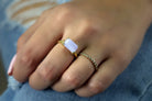 Blue Lace Agate Ring in 14k Gold Rings Anemone Unique