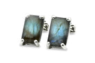 925 Sterling Silver Labradorite Earrings in Studs Earrings Anemone Unique