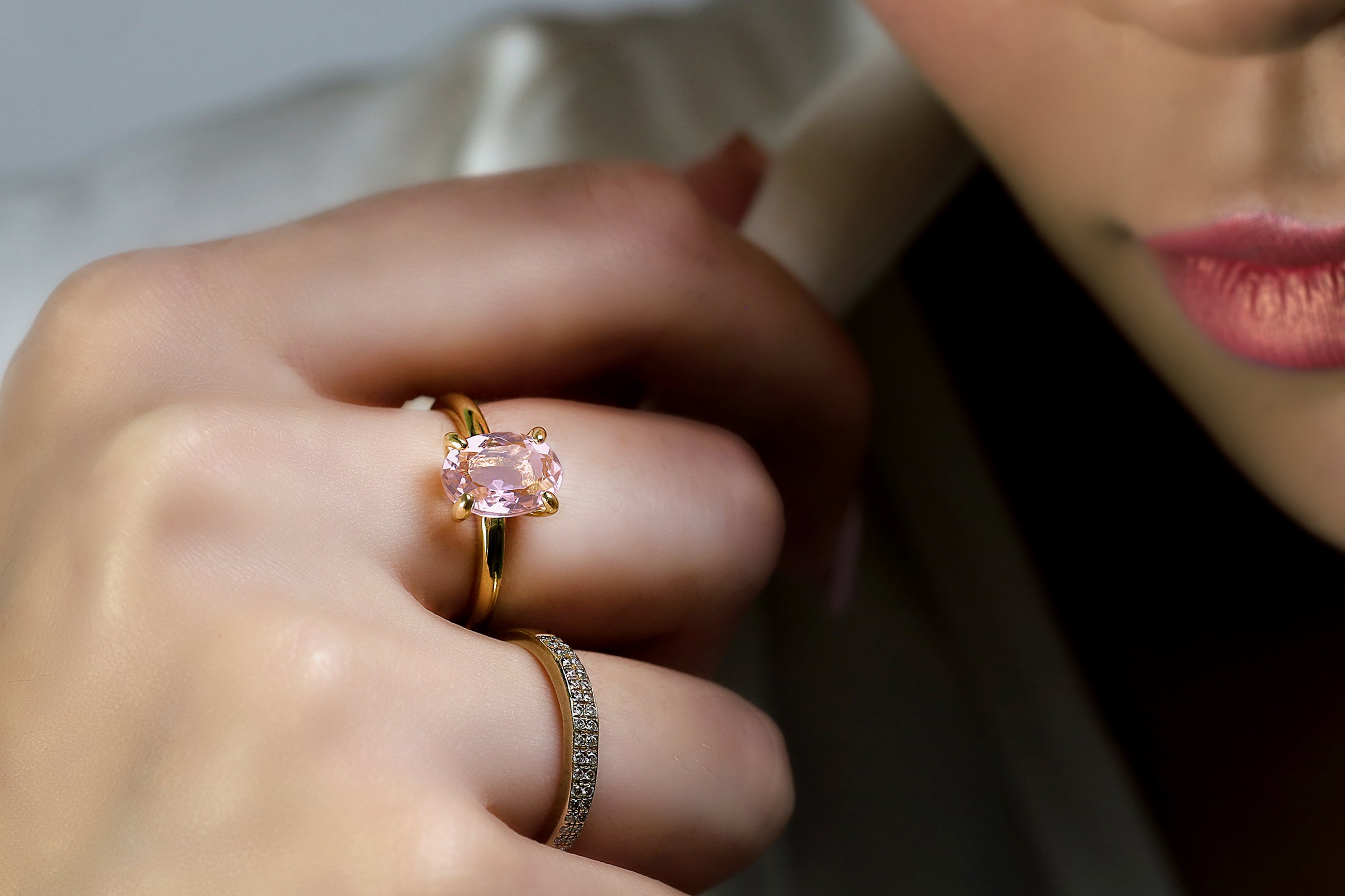 Splendid Rose Quartz Gold Filled Ring Rings Anemone Unique