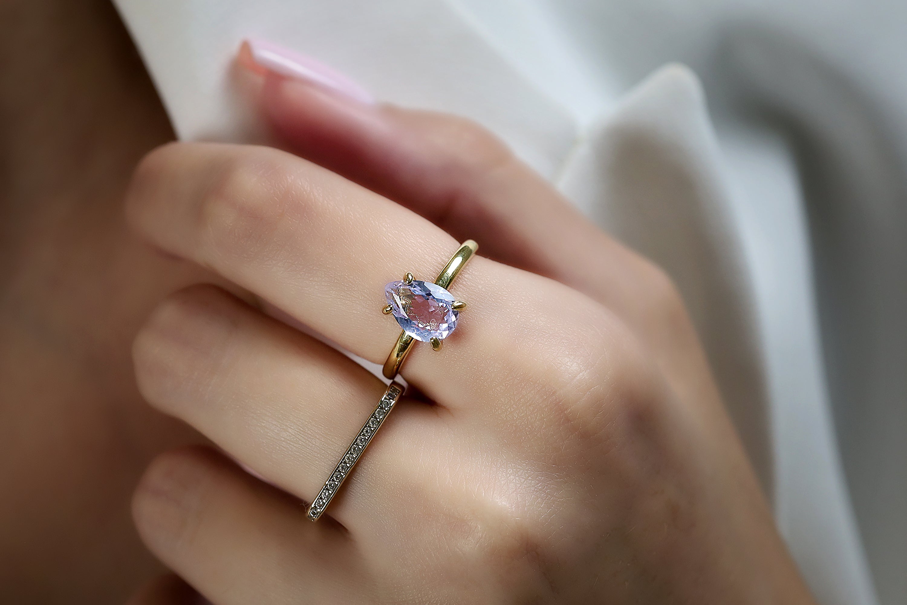 Unique Rose Gold Tanzanite Ring Rings Anemone Unique