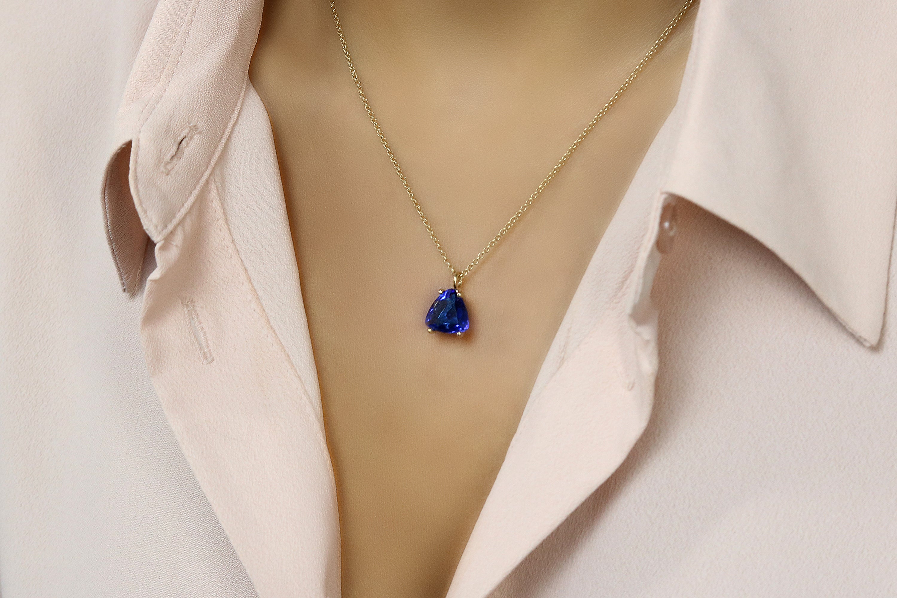 Glamorous Sapphire Jewelry Gold Filled Necklace necklaces Anemone Unique