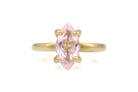 Solitaire Rose Quartz Gold Ring Rings Anemone Unique