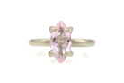 Solitaire Rose Quartz Gold Ring Rings Anemone Unique