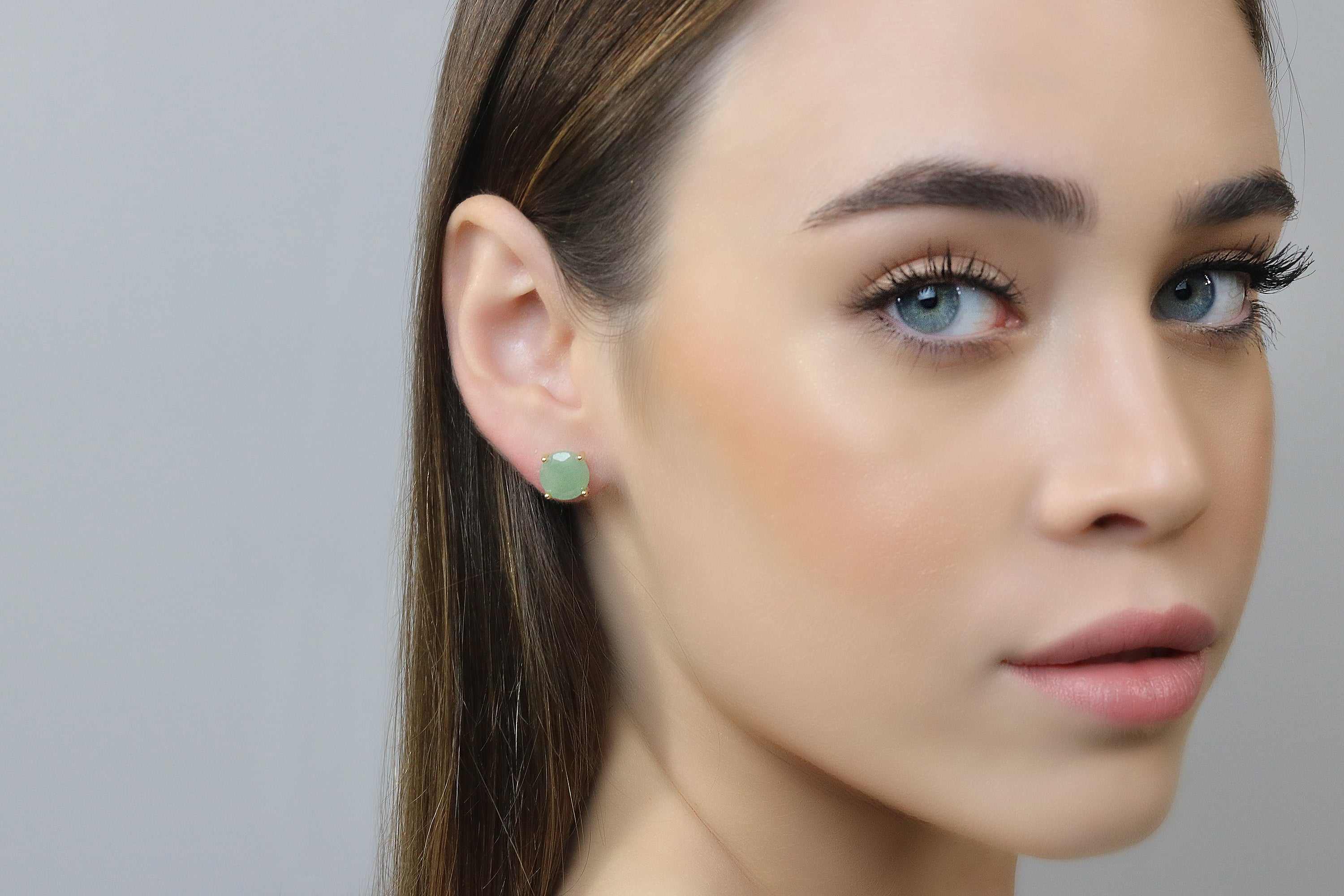 Green Aventurine Gold Earrings Earrings Anemone Unique