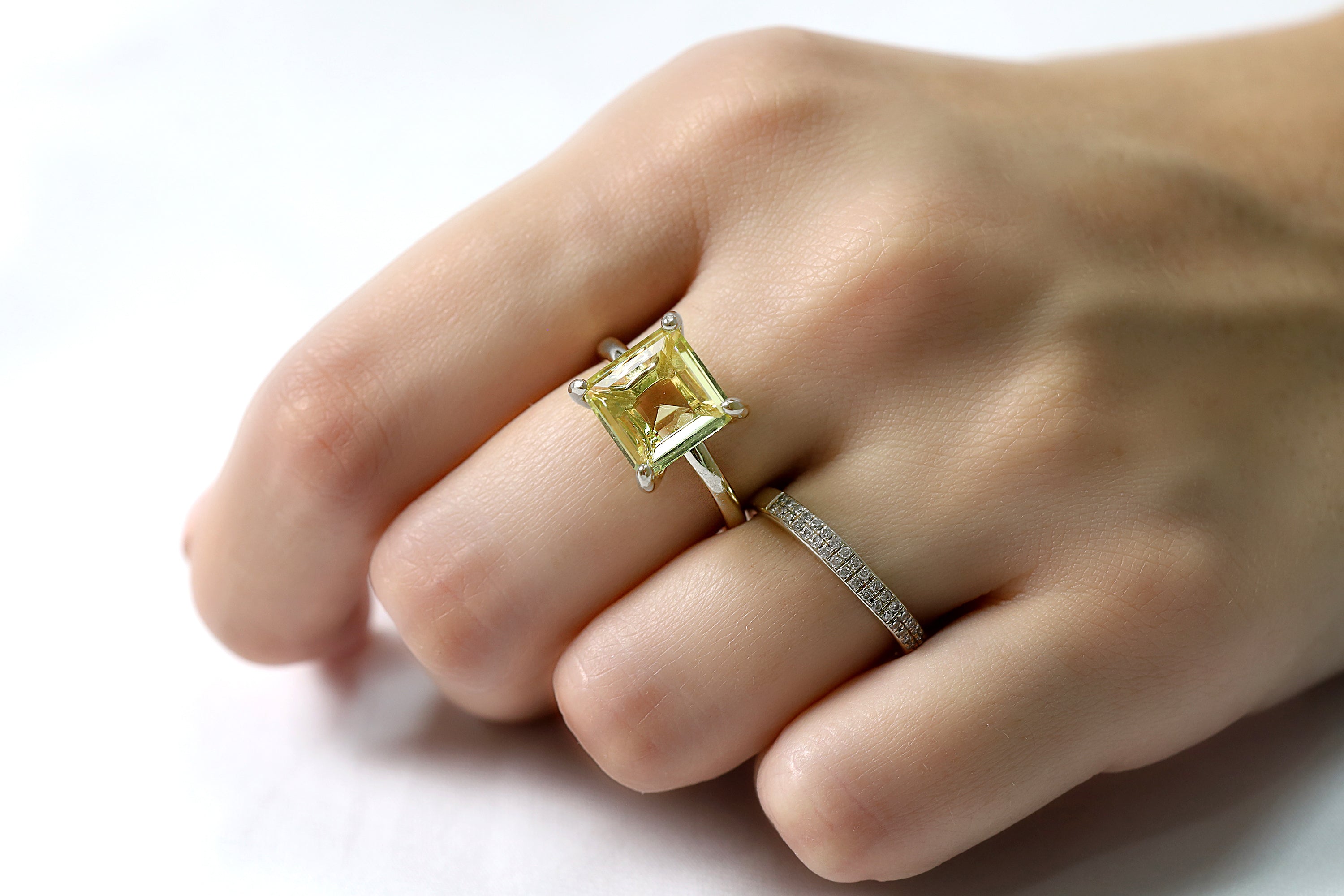 Rose Gold Lemon Quartz Ring Rings Anemone Unique