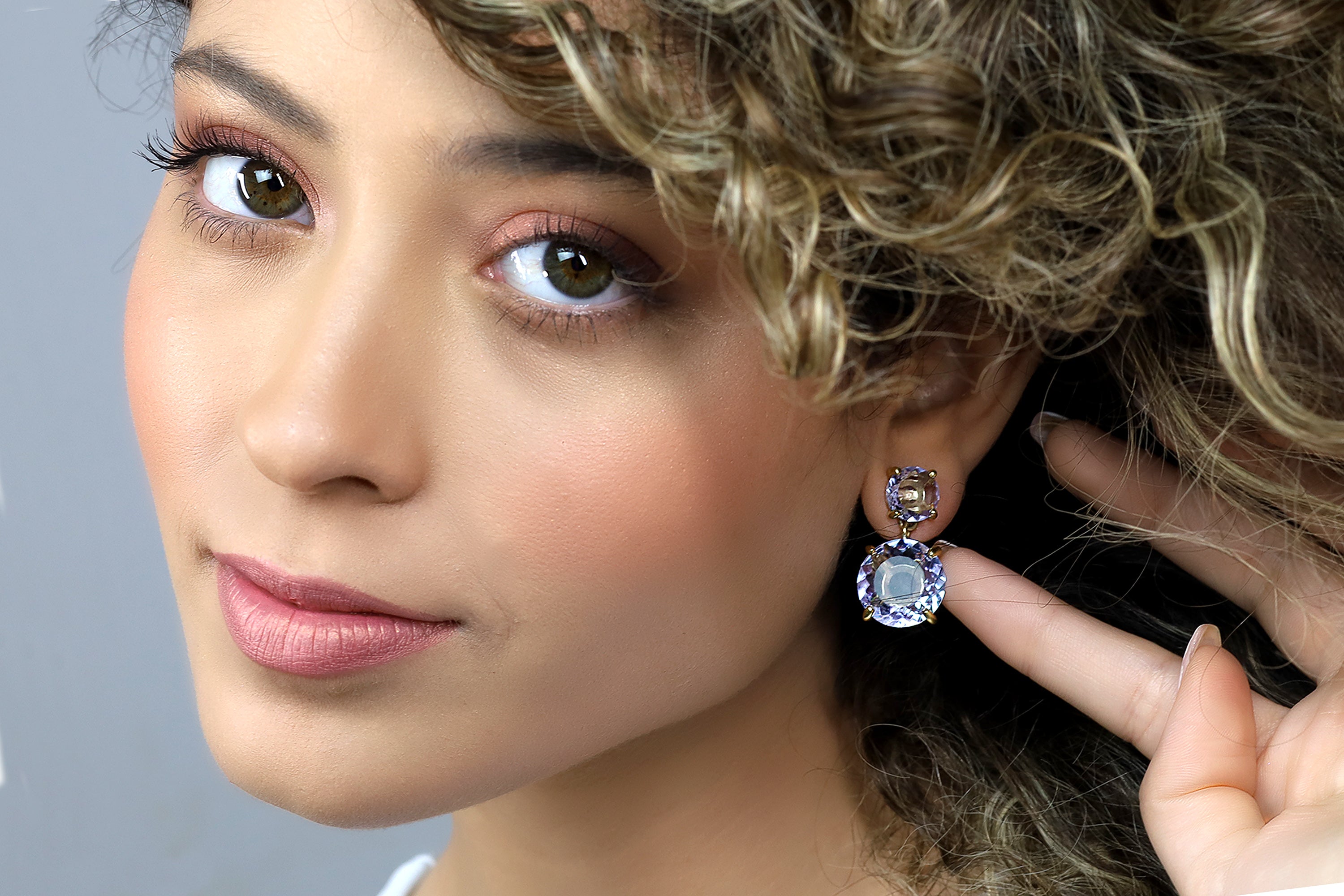 Tanzanite Multi-Stone Dangle Gold Earrings Earrings Anemone Jewelry