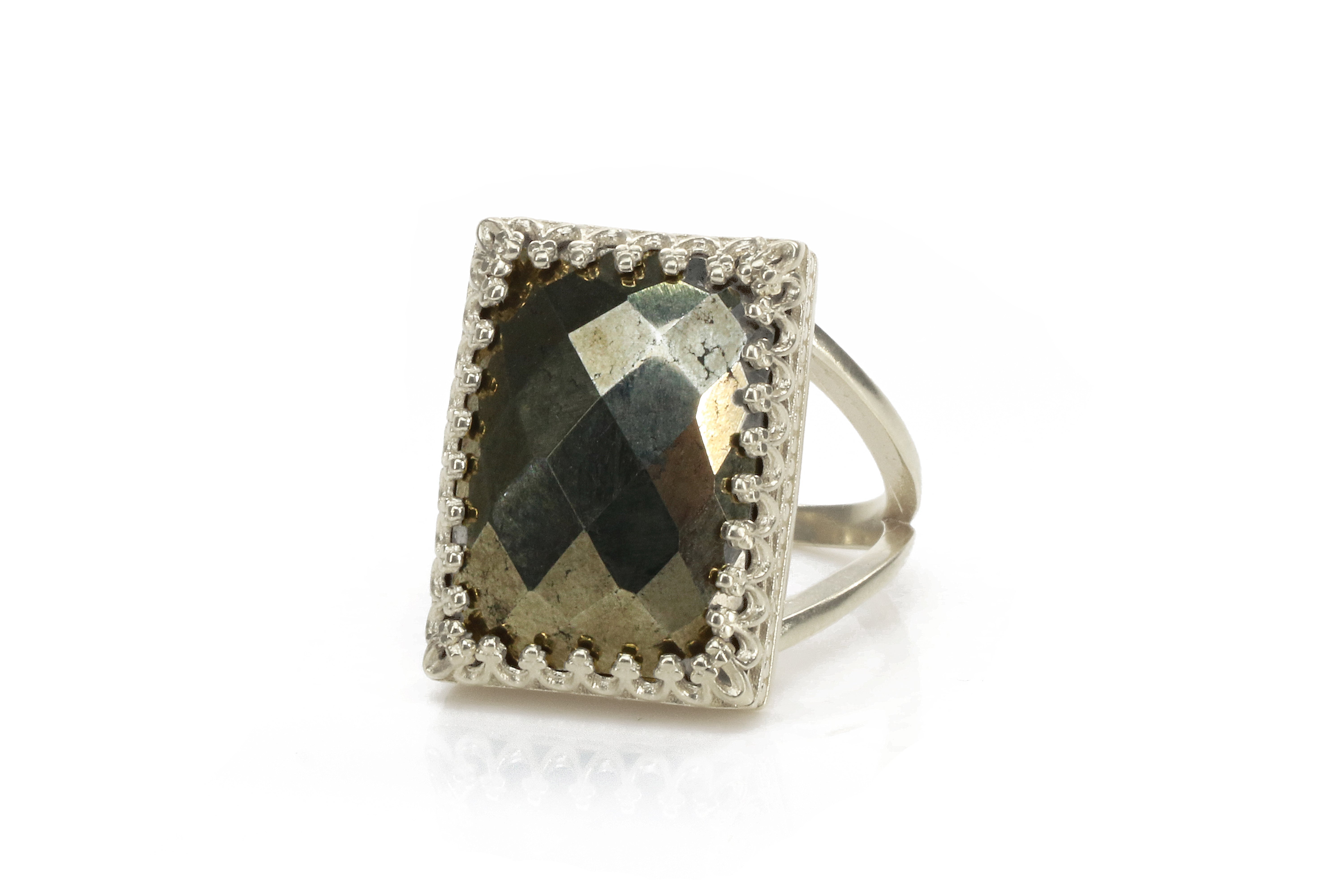 Fabulous Pyrite Ring in 925 Sterling Silver Rings Anemone Jewelry