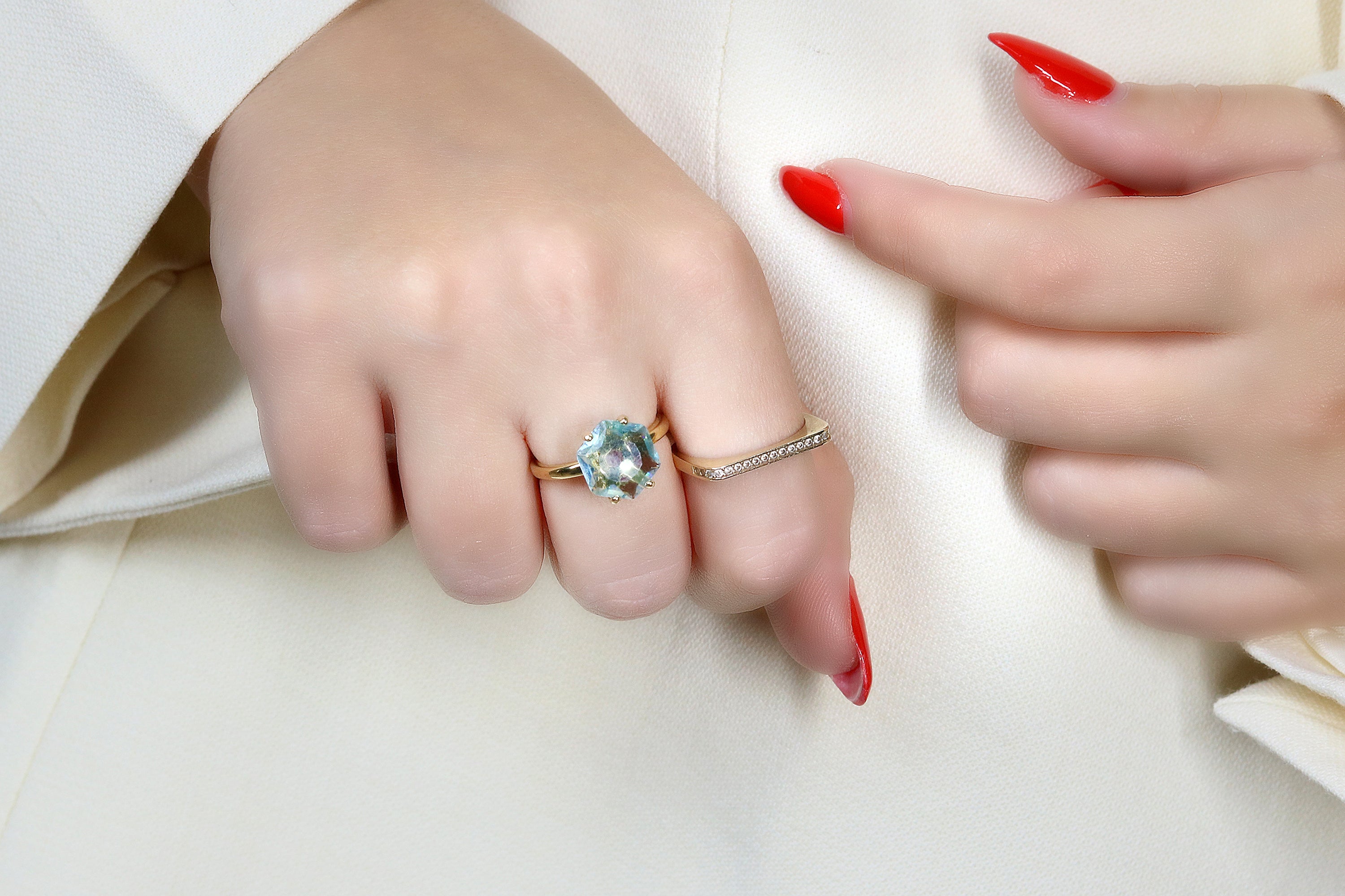 Simple Statement Sterling Silver Topaz Ring Rings Anemone Unique