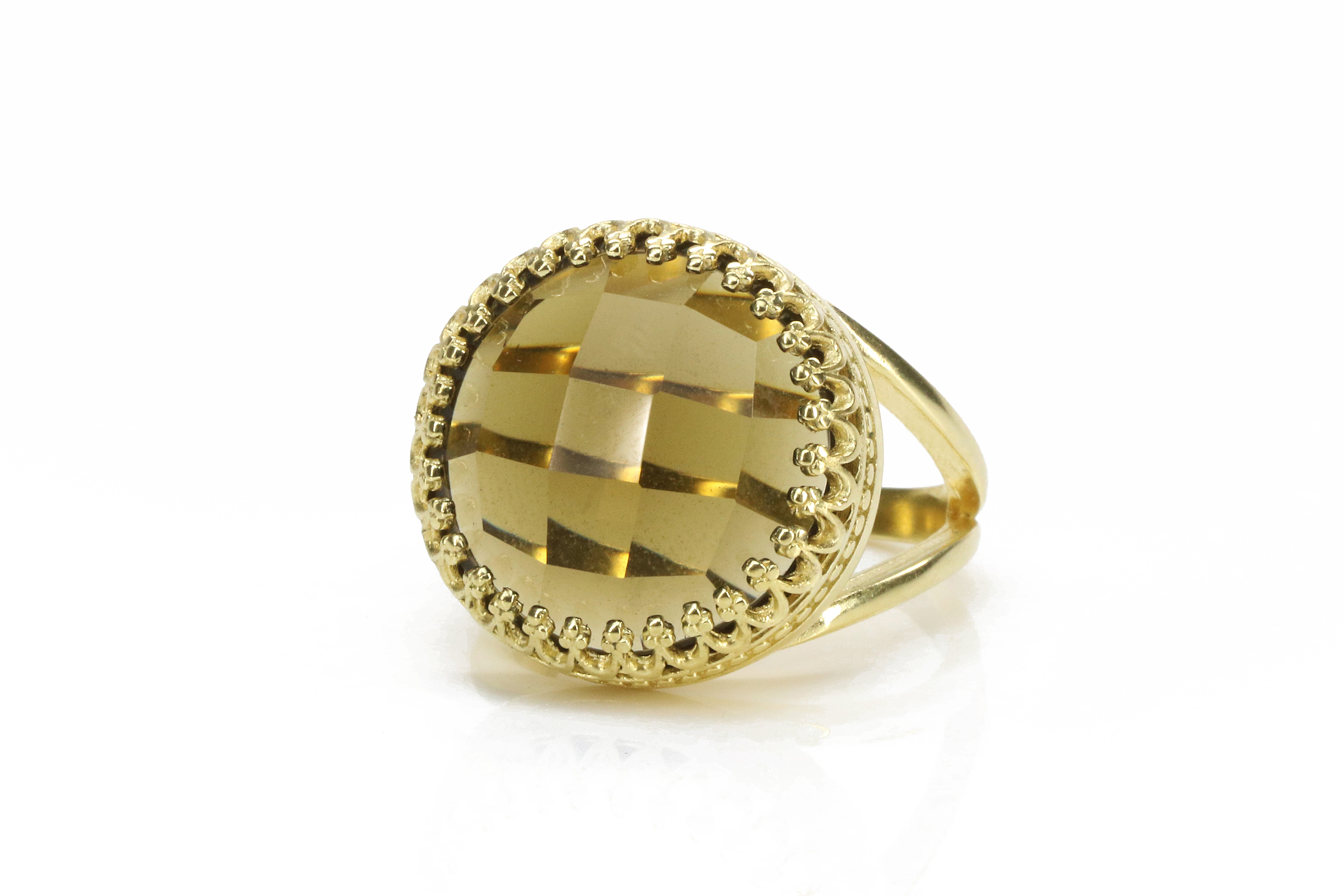 Smoky Quartz Statement Ring Rings Anemone Jewelry