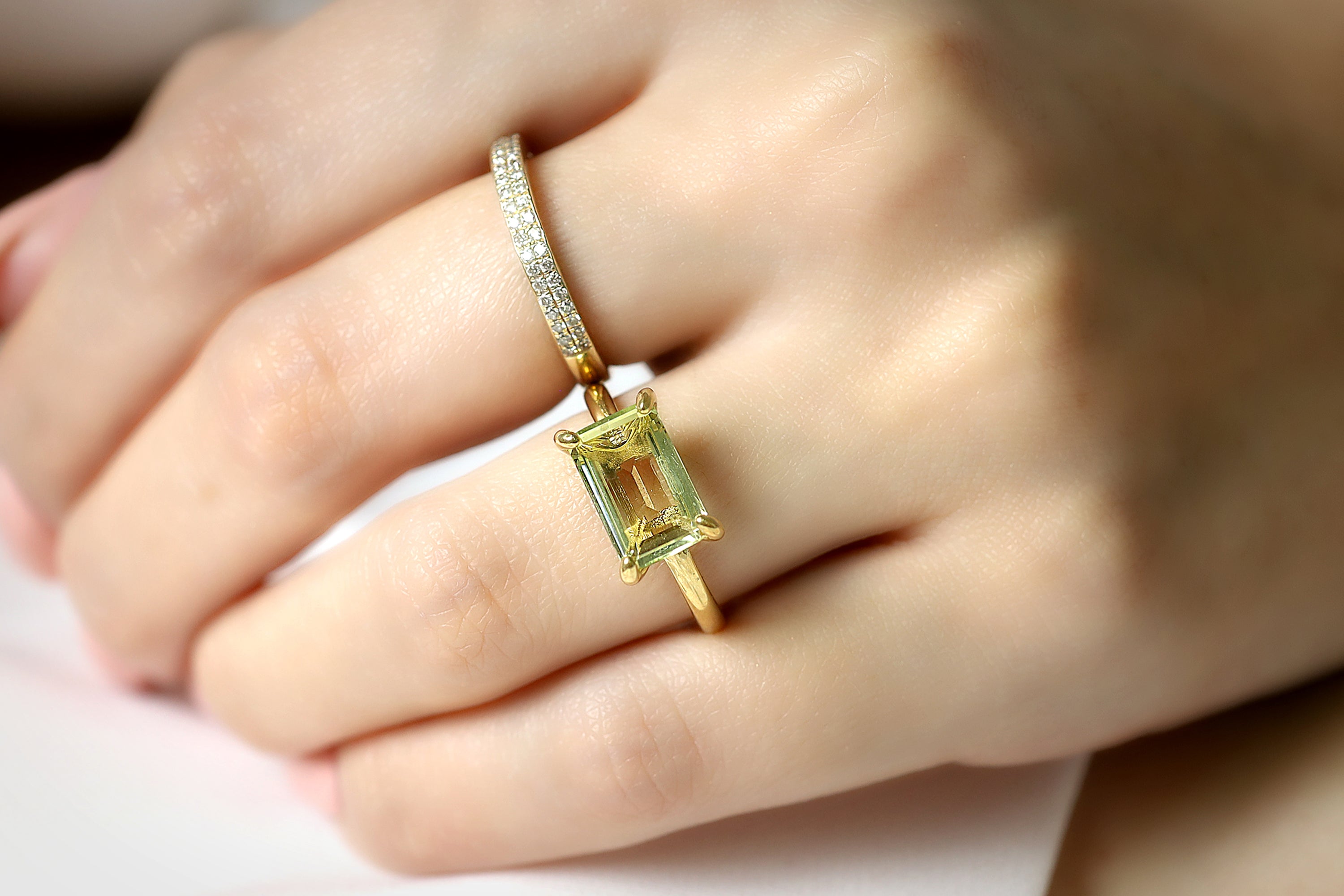 Brilliant Yellow Quartz Gold Filled Ring Rings Anemone Unique