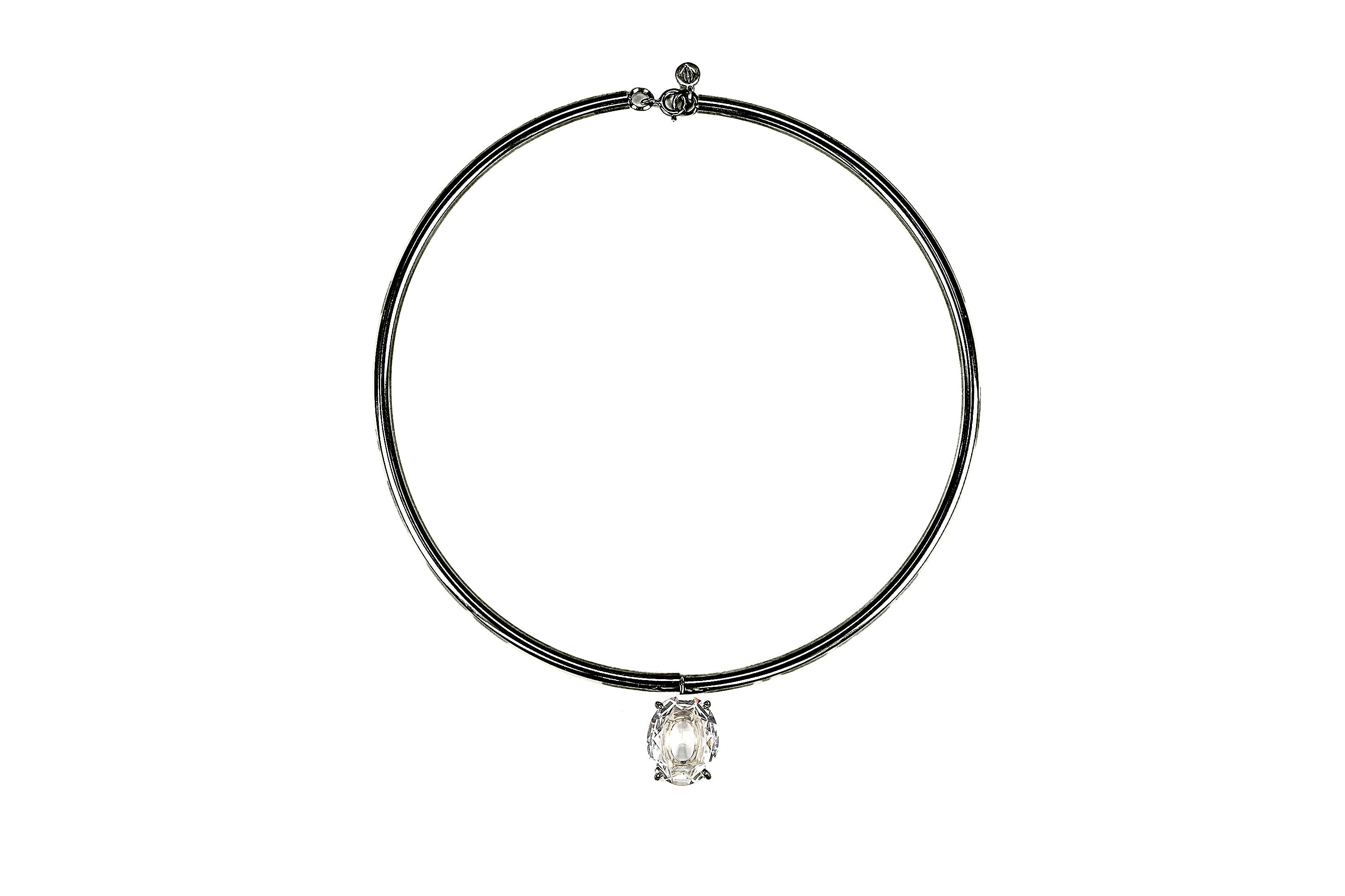 Crystal Quartz Oval Gold Tribal Necklace necklaces Anemone Jewelry