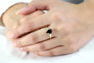 Timeless Black Onyx in 14k Rose Gold Rings Anemone Jewelry