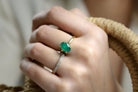 Oval Green Onyx Gold Filled Ring Rings Anemone Unique