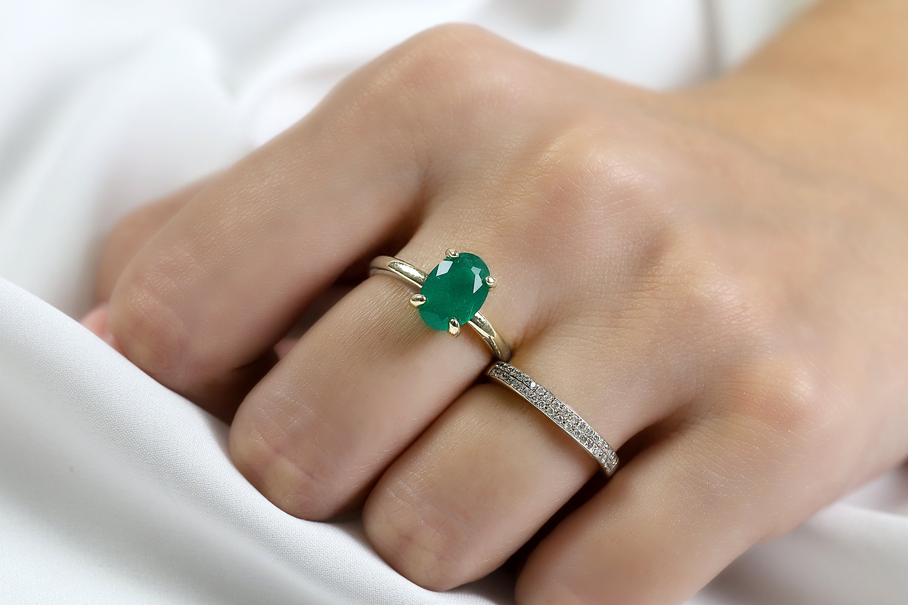 Green Onyx Sterling Silver Oval Ring Rings Anemone Unique