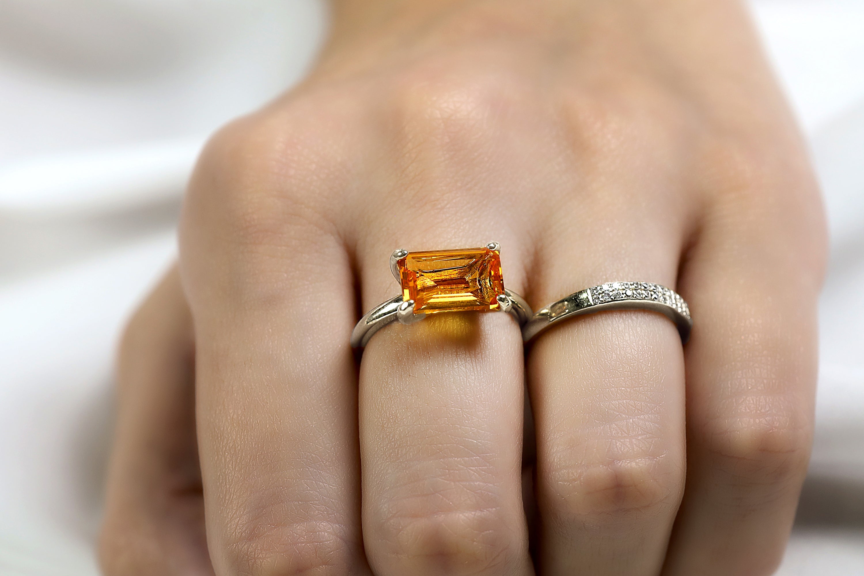 Vintage Citrine Gold Filled Ring Rings Anemone Unique