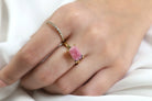 Rhodonite Ring in 14k Gold Filled Band Rings Anemone Unique