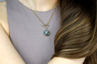 Mixed Flash Labradorite Bezel Set Toggle Clasp Gold Necklace necklaces Anemone Limited