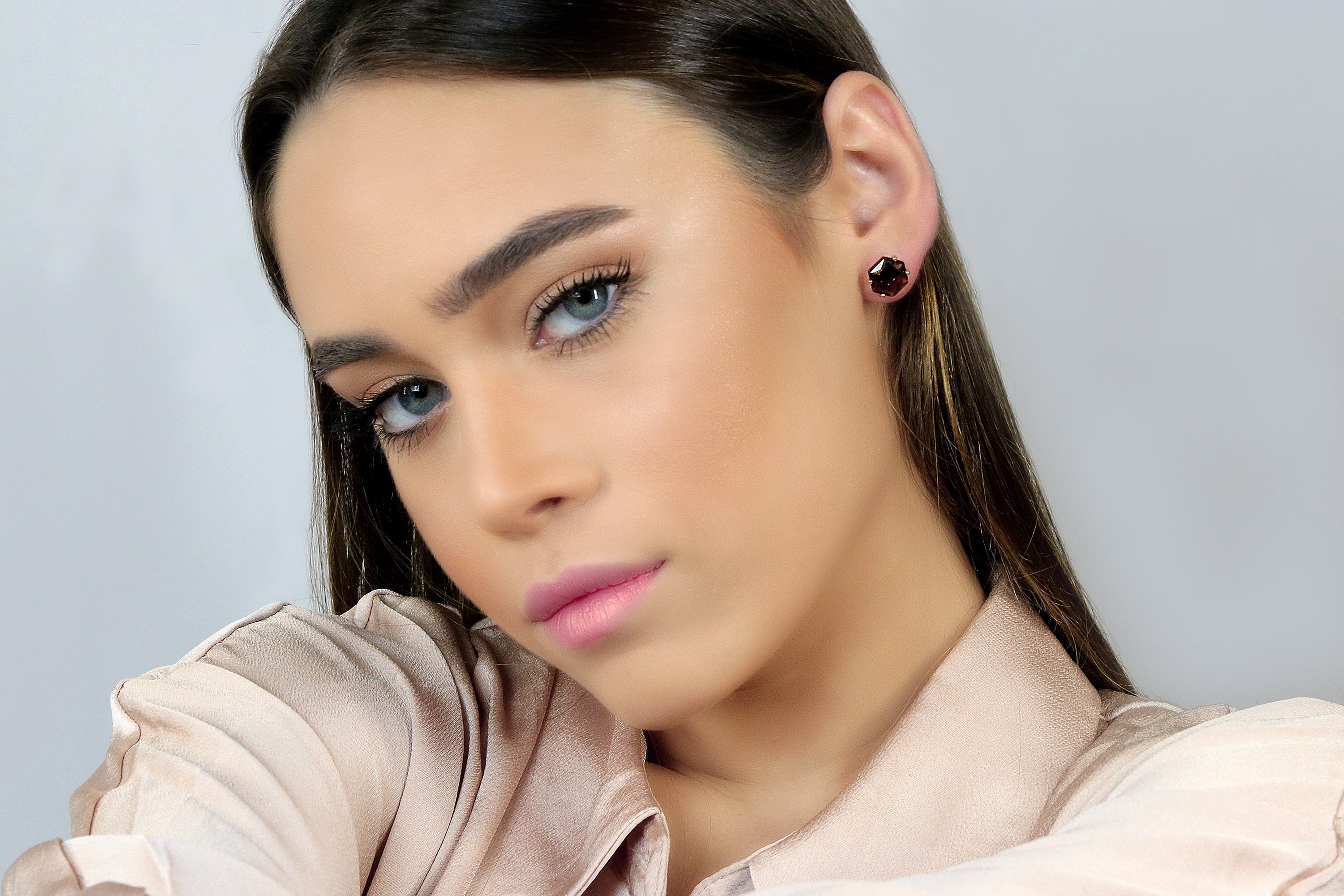 Attractive Smoky Quartz Gold Earrings Earrings Anemone Unique