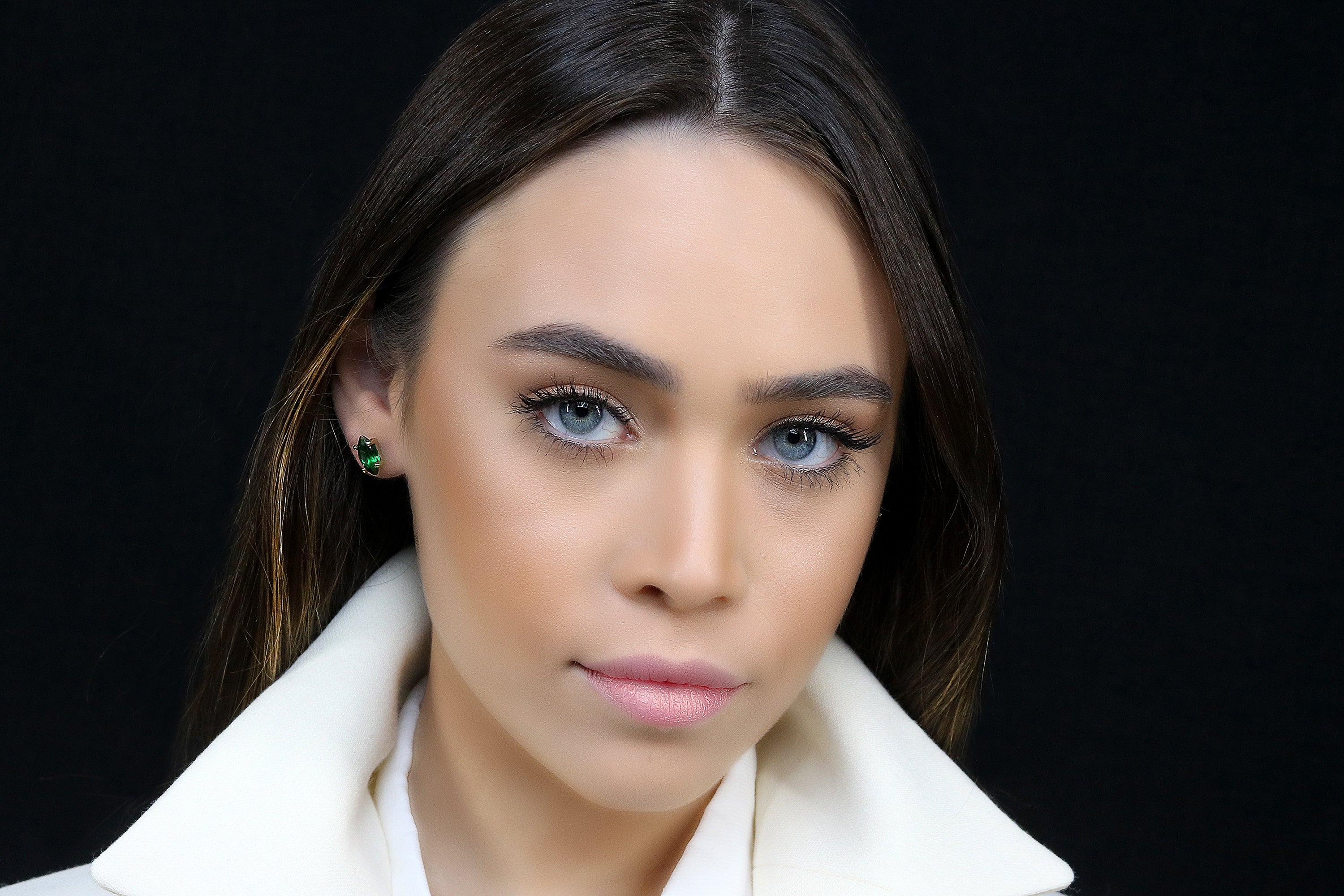 Timeless Emerald Rose Gold Earrings Earrings Anemone Unique