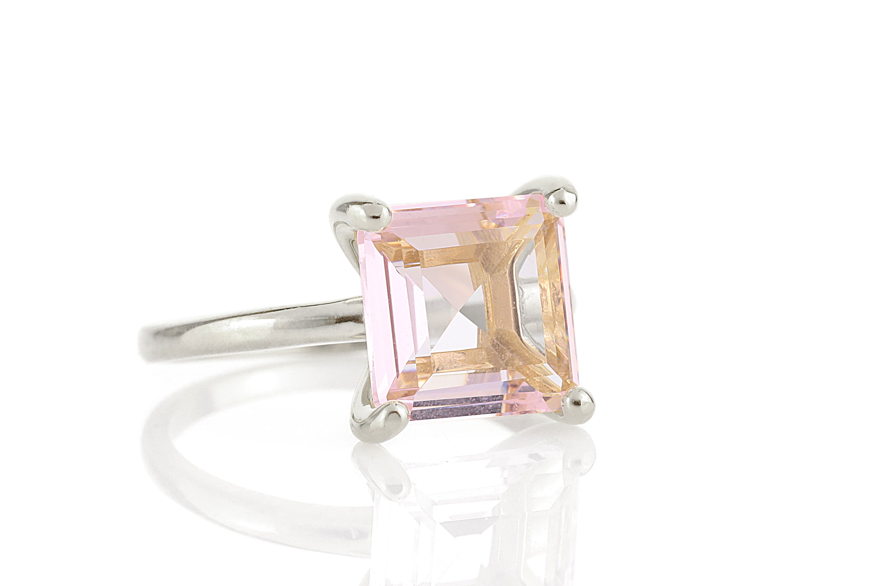 925 Silver Rose Quartz Ring Rings Anemone Unique