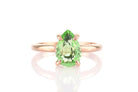 October Birthstone Green Tourmaline Gold Ring Rings Anemone Unique