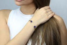 Two Stone Open Sapphire Bracelet in Gold Bracelets Anemone Unique