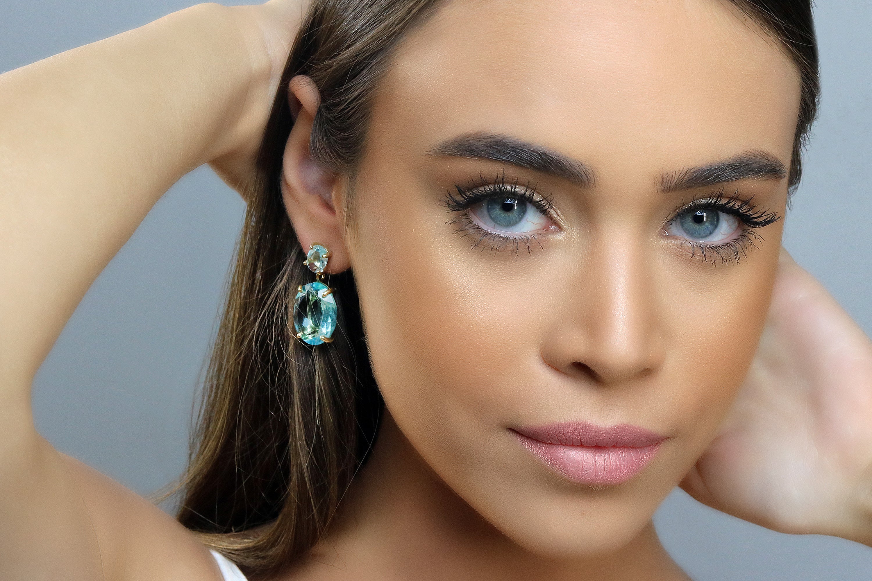 Alluring Blue Topaz Sterling Silver Earrings Earrings Anemone Jewelry