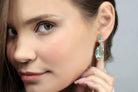 Blue Topaz Multi-Stone Gold Dangle Earrings Earrings Anemone Jewelry
