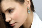 Blue Topaz Multi-Stone Gold Dangle Earrings Earrings Anemone Jewelry