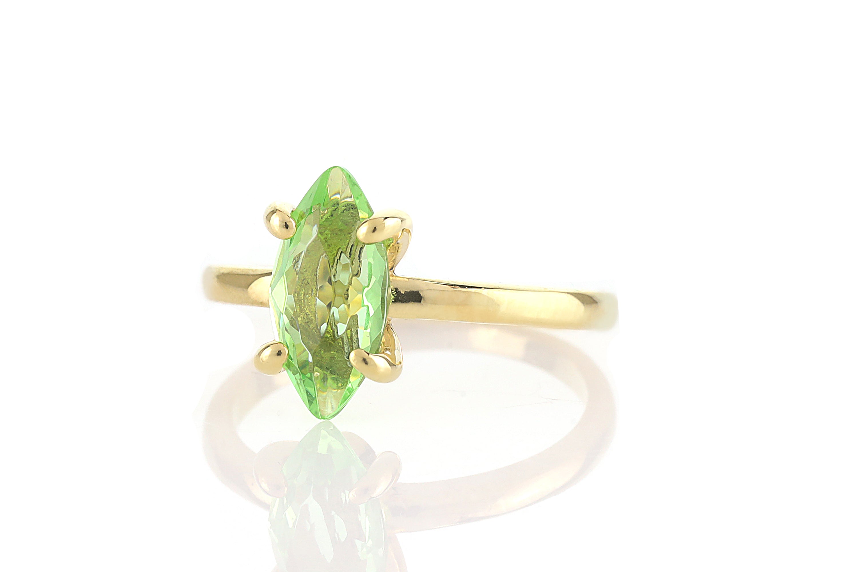 Sterling Silver Green Tourmaline Ring Rings Anemone Unique