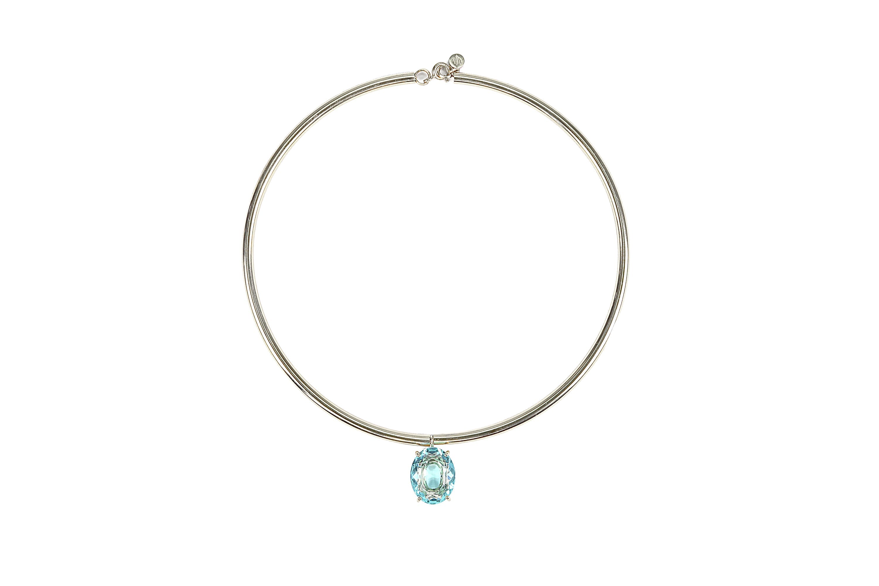 Blue Topaz Pendant Gold Tribal Necklace necklaces Anemone Jewelry